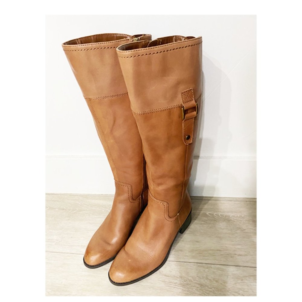Franco Sarto L-Lizabeth Riding Boots in Tan Brown Size 7M